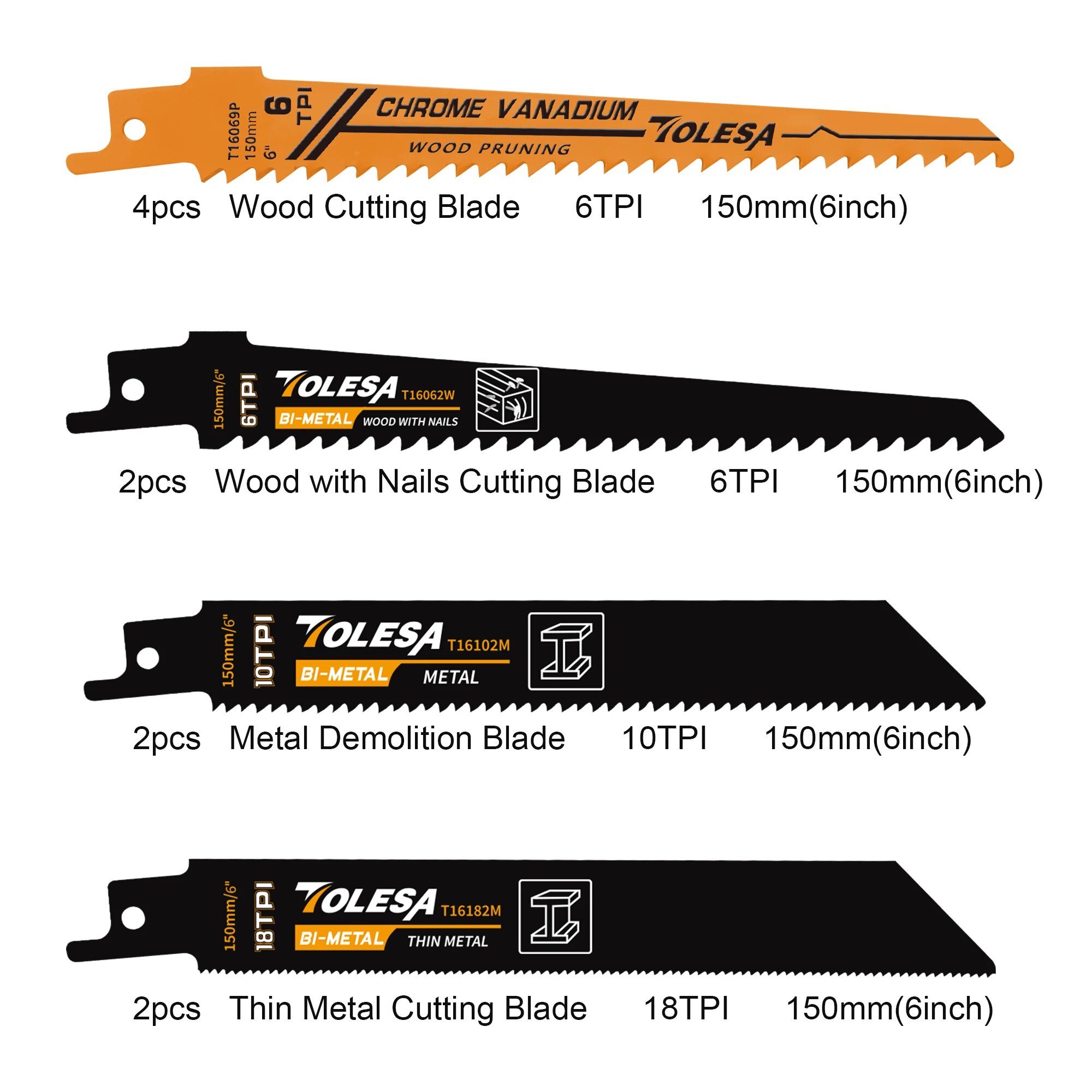 TOLESA 10 pièces lames de scie - Metal Saw Reciprocating avis et prix