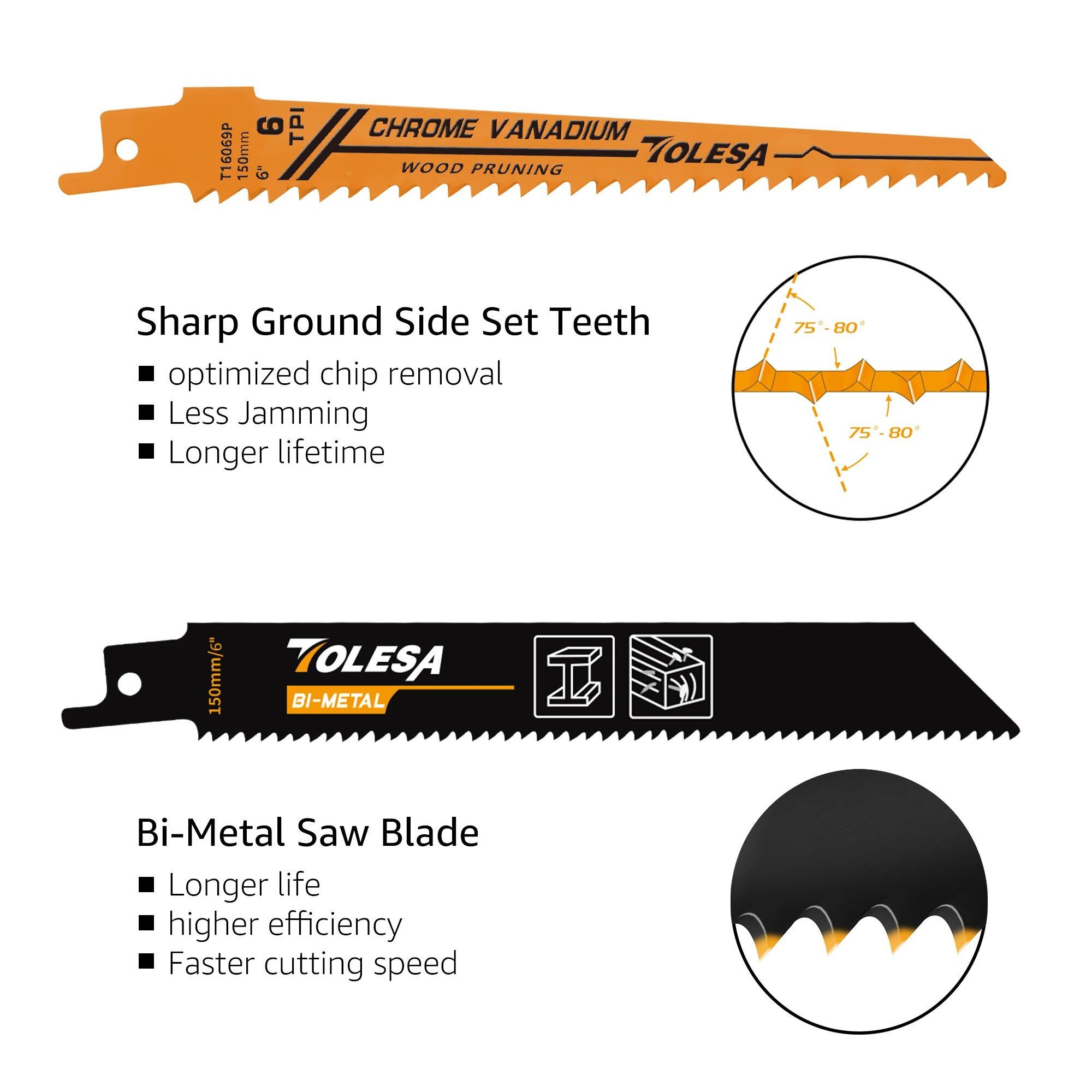TOLESA 10 pièces lames de scie - Metal Saw Reciprocating avis et prix