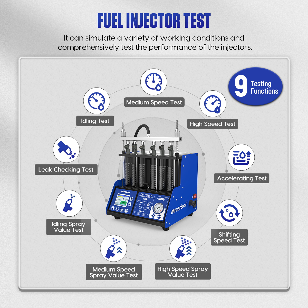 MR CARTOOL V310 Machine de net - Fuel Injector Tester avis et prix