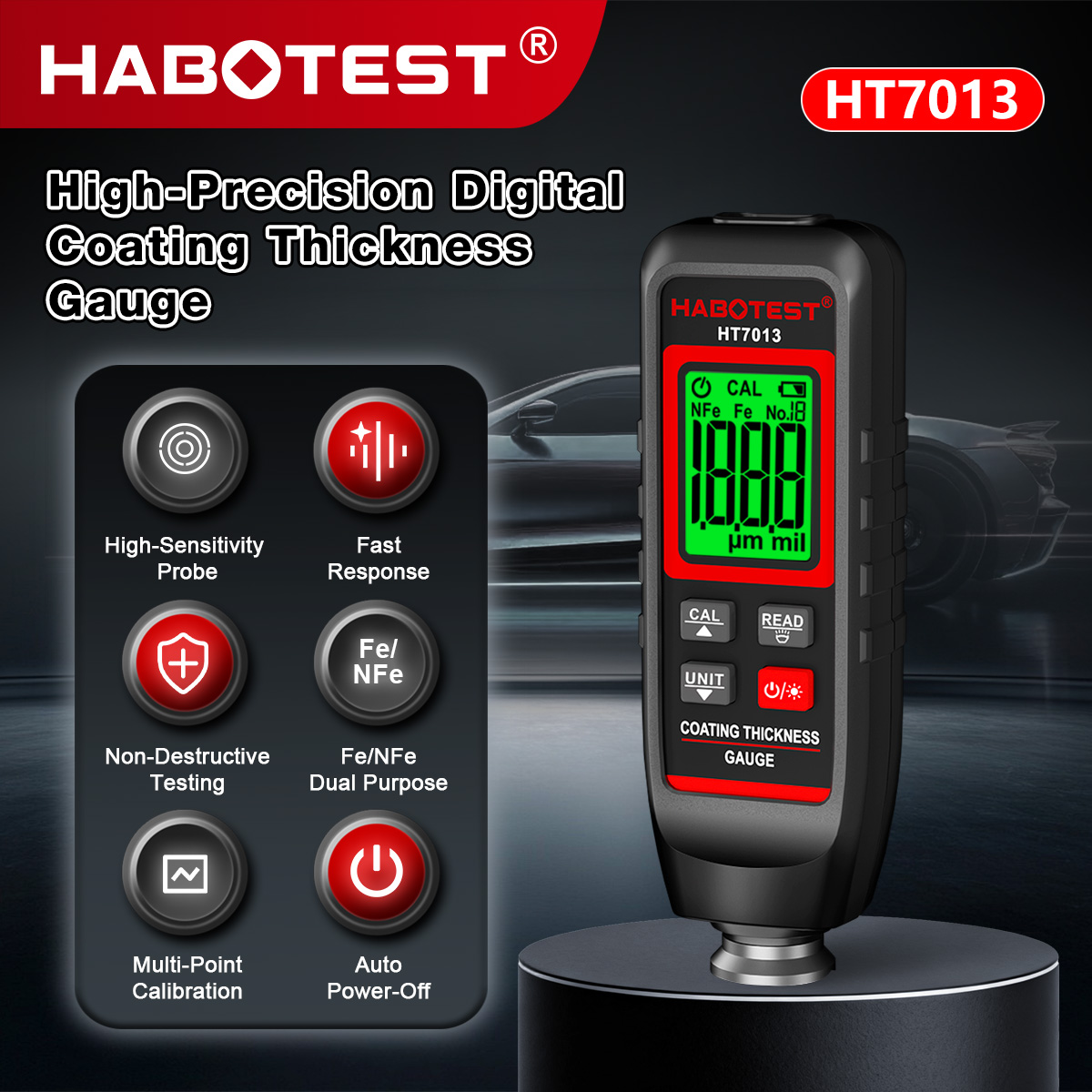 HABOTEST HT7013 Jauge d'épaiss - Paint Thickness Gauge avis et prix